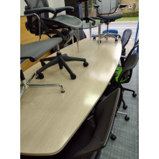 Boardrom Table - Barrel Shaped - in Light Oak
