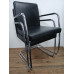 Bene Dexter Meeting / Conference Chair – Black Leather & Chrome