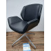 Kurze Meeting Chair by Boss Design - Fully Upholstered in Black Leather