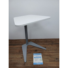 Elite Luna Laptop Table White Top Grey Base Office Home Working Desk